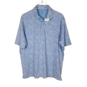 Nicoby Mens Performance Golf Polo Shirt XL Paisley Print Short Sleeve NEW‎